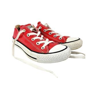 Converse Red Canvas Sneakers -‎ Size 6
